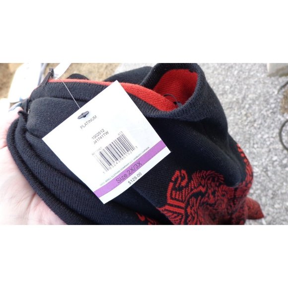 John Mark Rust Black Pullover Poncho W Extra Scarf Platinum 2X 3X NWT $129 - Picture 5 of 13